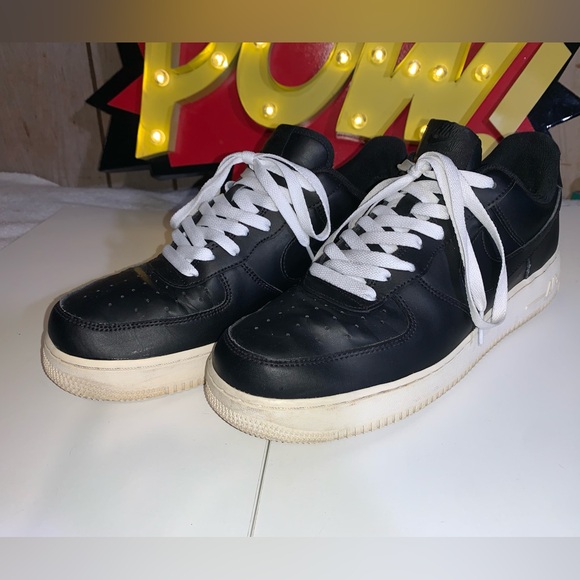 Nike Air Force 1 Black/White Men's Size 10.5 Black - Used - Picture 1 of 6